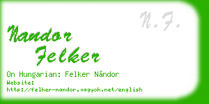 nandor felker business card
