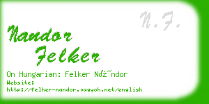 nandor felker business card